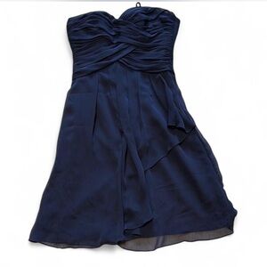 Elegant Navy Strapless Dress